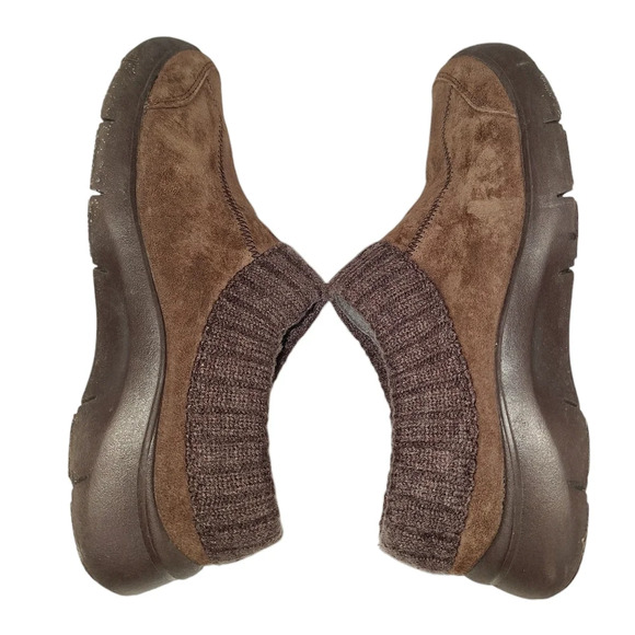 Dansko Women SZ 38/7.5 Eartha Brown Suede Slip-On Comfort Mules Clogs Shoes - Picture 11 of 15